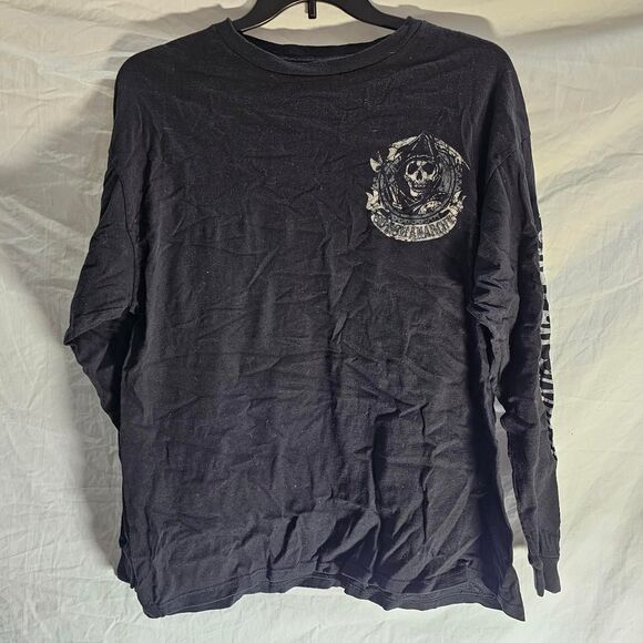 Sons of anarchy grunge black long sleeve tee - Picture 2 of 3